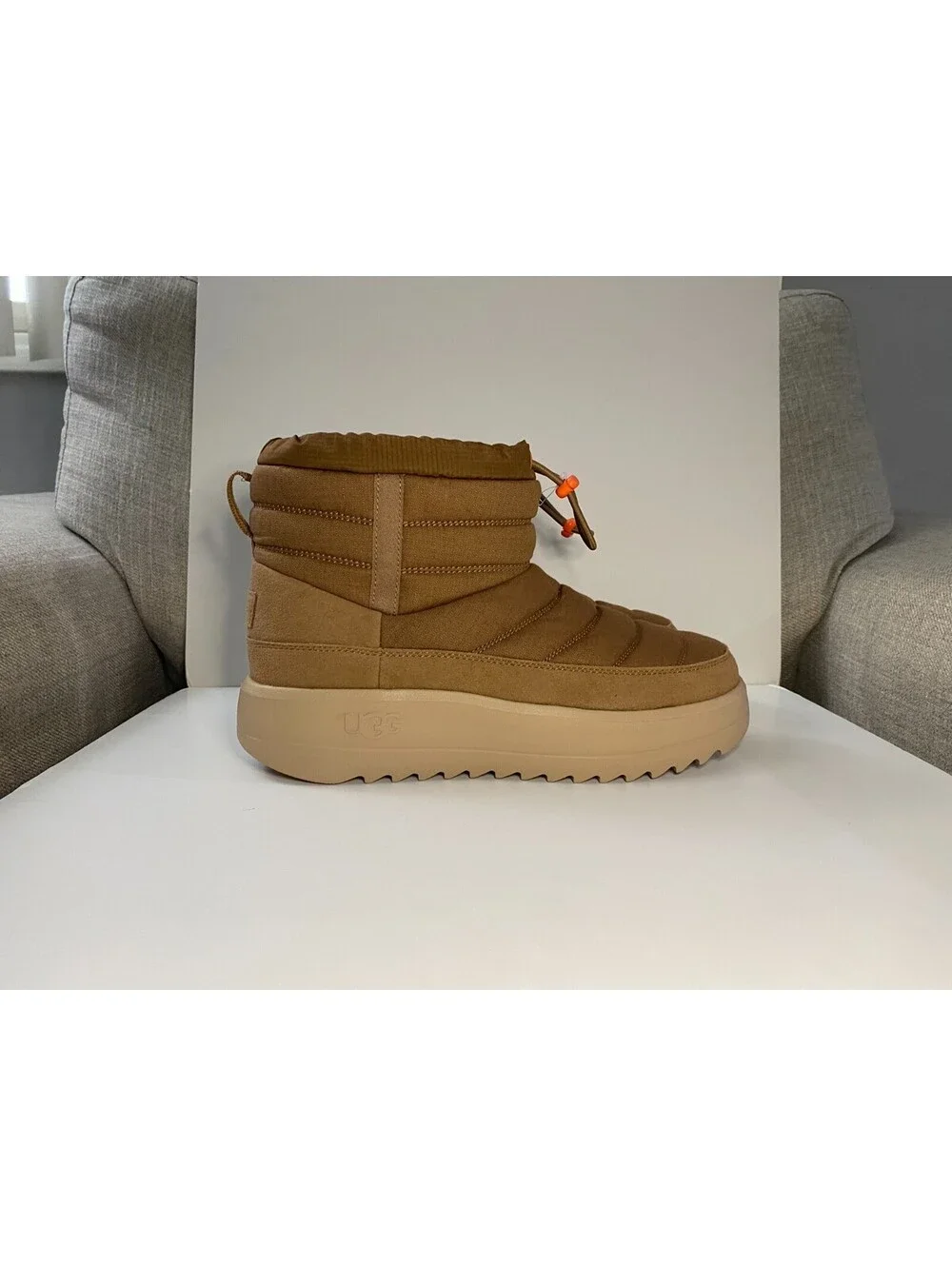 Ugg Maxxer Mini 1146714 Mens Winter US 11 Chestnut Sheepskin Lined Ripstop Boots